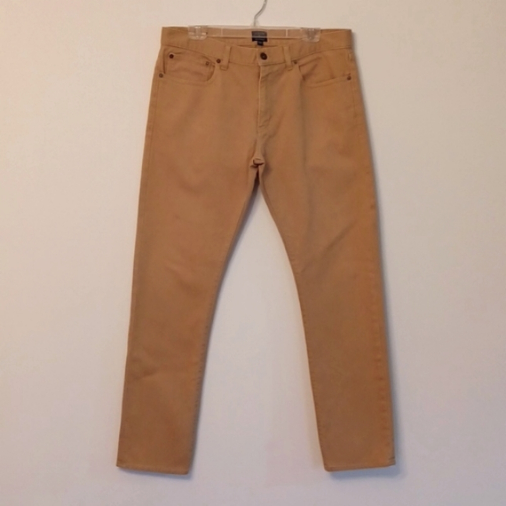 J.Crew "The Driggs" Tan Cotton Canvas Jeans/pants M-33X32
